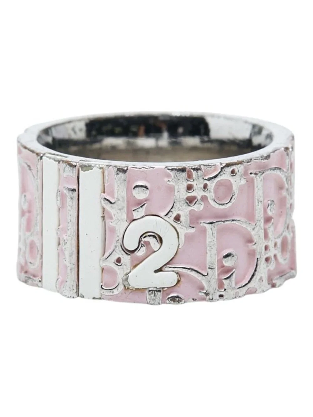 Dior Trotter Ring Silver Pink Metal